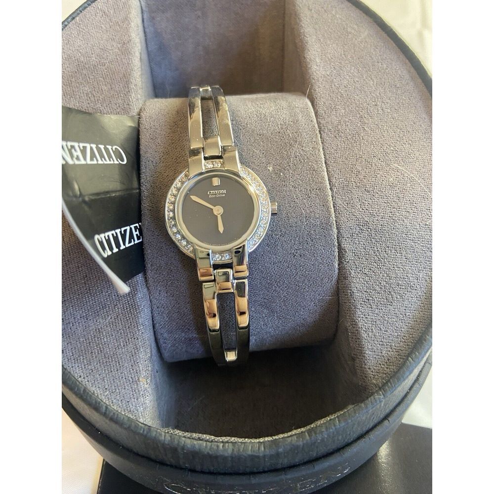 Women's Citizen Eco Drive Round Face Silhouette Bangle Watch EW9990-54E-NWT-Rare - Picture 3 of 10